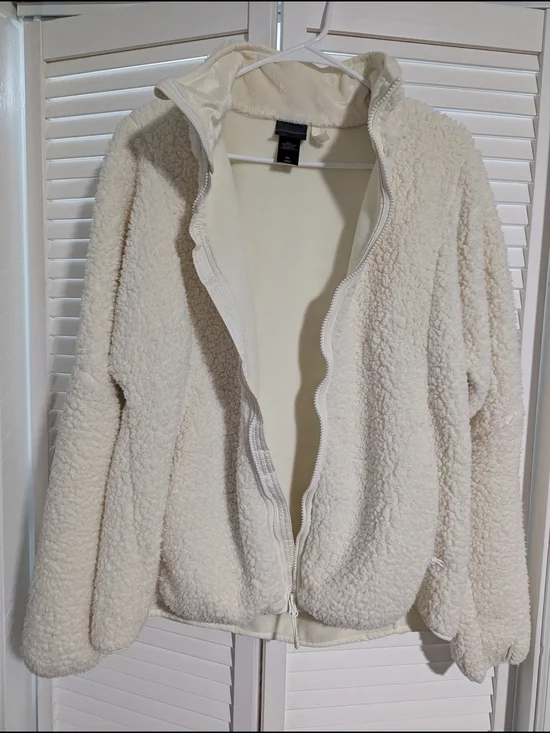 Champion XL Cream Sherpa Full-Zip Jacket - Picture 3 of 6